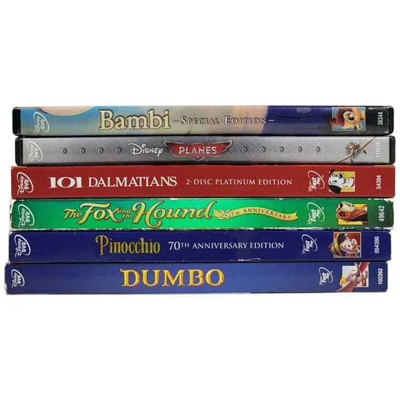 Disney DVD Lot of 6 - Dumbo, Planes, Bambi, 101 Dalmatians & More - Picture 5 of 5